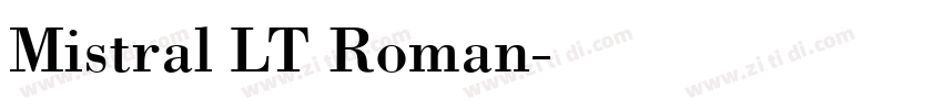Mistral LT Roman字体转换